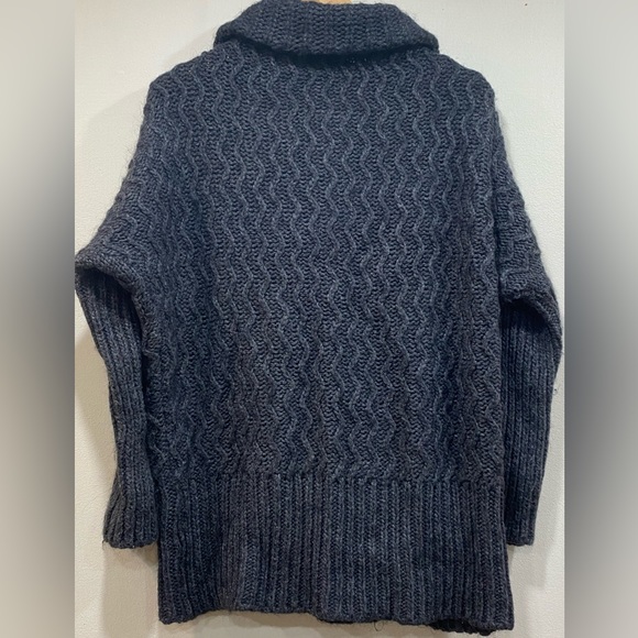 Anthropology Elsamanda Wool Blend Sweater/ cardigan Oversized Full Zip size M - Picture 2 of 8